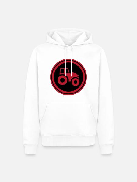 Tractor Symbol - Men’s Premium Organic Hoodie - white