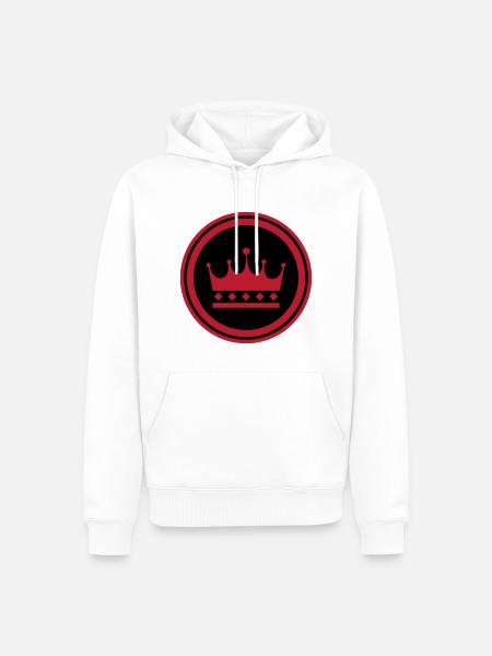 Crown Symbol - Men’s Premium Organic Hoodie - white