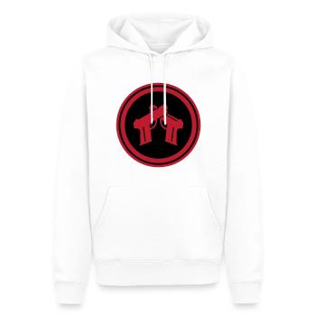 Symbole du pistolet - Sweat à capuche Premium bio Homme - blanc - Devant - Nico (187cm)