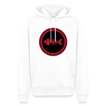 Fisch Symbol Knochen Gräte - Männer Premium Bio Hoodie - Weiß - Vorne - Nico (187cm)