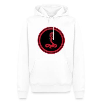 Cobra serpent - Sweat à capuche Premium bio Homme - blanc - Devant - Nico (187cm)