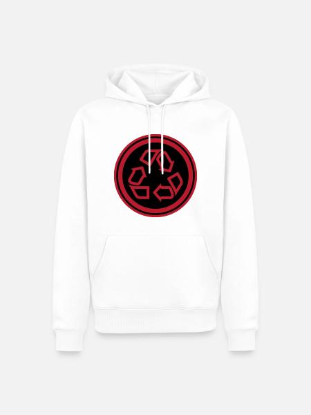 Recycling Symbol - Men’s Premium Organic Hoodie - white