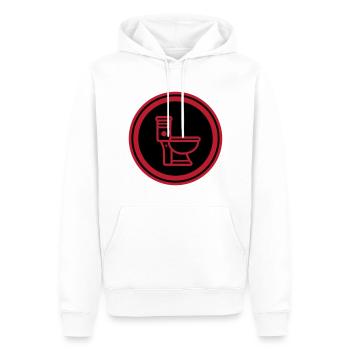 Wc toilette - Sweat à capuche Premium bio Homme - blanc - Devant - Nico (187cm)