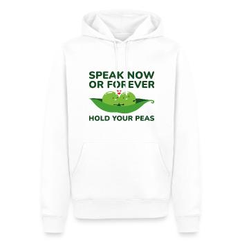 Parlez maintenant ou tenez vos pois pour toujours - Sweat à capuche Premium bio Homme - blanc - Devant - Nico (187cm)