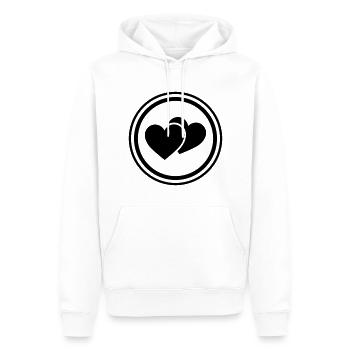 Herzen Symbol - Männer Premium Bio Hoodie - Weiß - Vorne - Nico (187cm)