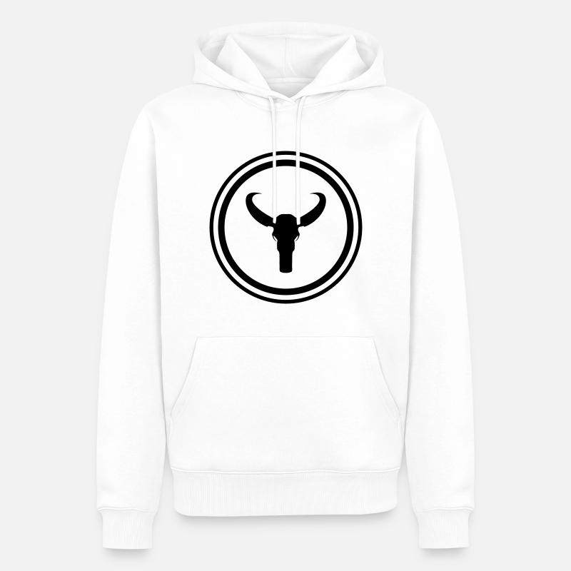 Bulle Skelett - Männer Premium Bio Hoodie - Weiß