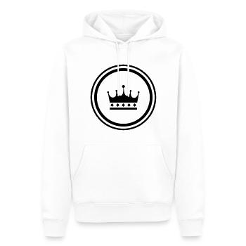 Krone Symbol - Männer Premium Bio Hoodie - Weiß - Vorne - Nico (187cm)