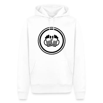 Bierglas Symbol - Männer Premium Bio Hoodie - Weiß - Vorne - Nico (187cm)