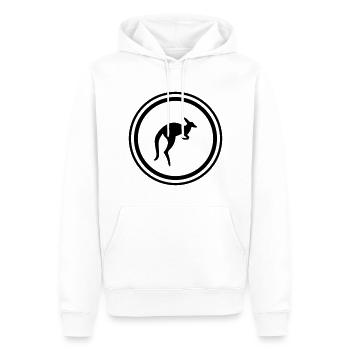 Animal kangourou - Sweat à capuche Premium bio Homme - blanc - Devant - Nico (187cm)