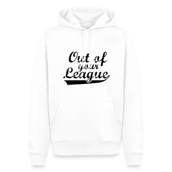 Hors de votre ligue - Sweat à capuche Premium bio Homme - blanc - Devant - Nico (187cm)