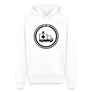 Krankenwagen Ambulance - Männer Premium Bio Hoodie - Weiß - Vorne - Nico (187cm)
