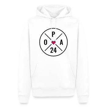 Opa 24 - Opa Herz - Opa 2024 - Männer Premium Bio Hoodie - Weiß - Vorne - Nico (187cm)