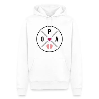 OPA Herz Baby Babyfüße Liebe Farben anpassbar Opa - Männer Premium Bio Hoodie - Weiß - Vorne - Nico (187cm)