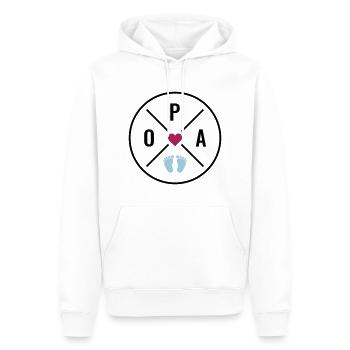 OPA Herz Baby Babyfüße Liebe Farben anpassbar Opa - Männer Premium Bio Hoodie - Weiß - Vorne - Nico (187cm)