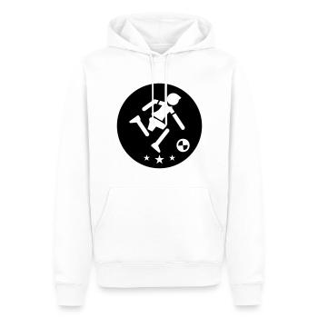 Joueur de football Joueur de football - Sweat à capuche Premium bio Homme - blanc - Devant - Nico (187cm)