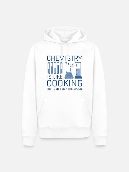 Chemie ist wie Kochen - Männer Premium Bio Hoodie - Weiß