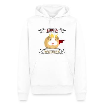 Super Wouiiiik - Sweat à capuche Premium bio Homme - blanc - Devant - Nico (187cm)