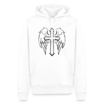 dieu dieu mariage église bible bible église de mariage - Sweat à capuche Premium bio Homme - blanc - Devant - Nico (187cm)