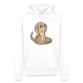 schlange cobra snake serpent viper queue1 - Männer Premium Bio Hoodie - Weiß - Vorne - Nico (187cm)