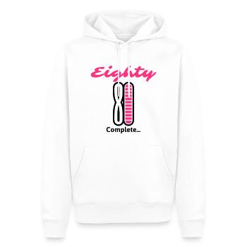 Quatre-vingts complet ... - Sweat à capuche Premium bio Homme - blanc - Devant - Nico (187cm)