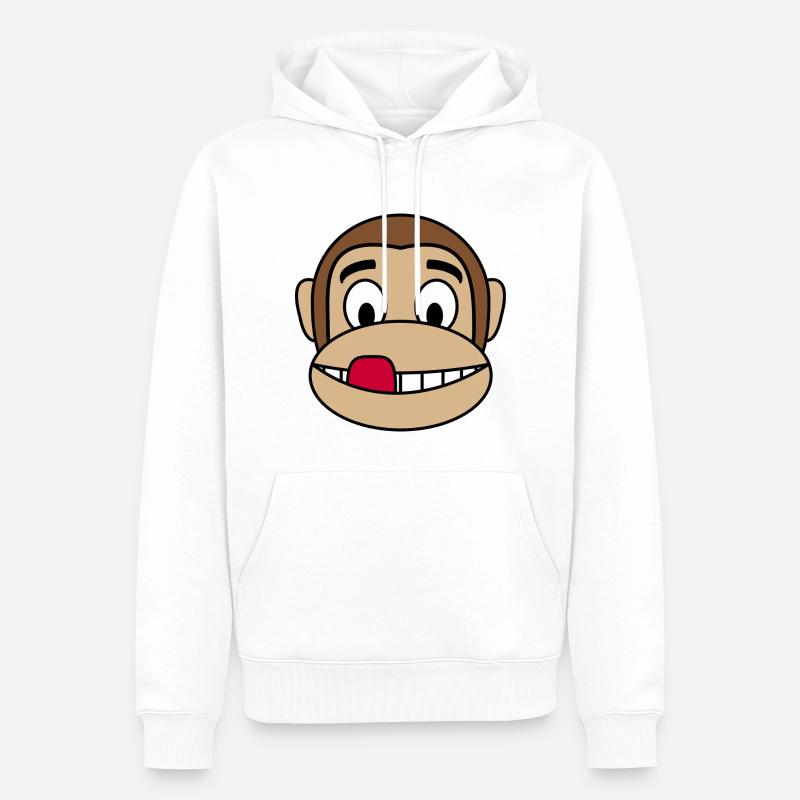 Cool langue singe - Sweat à capuche Premium bio Homme - blanc