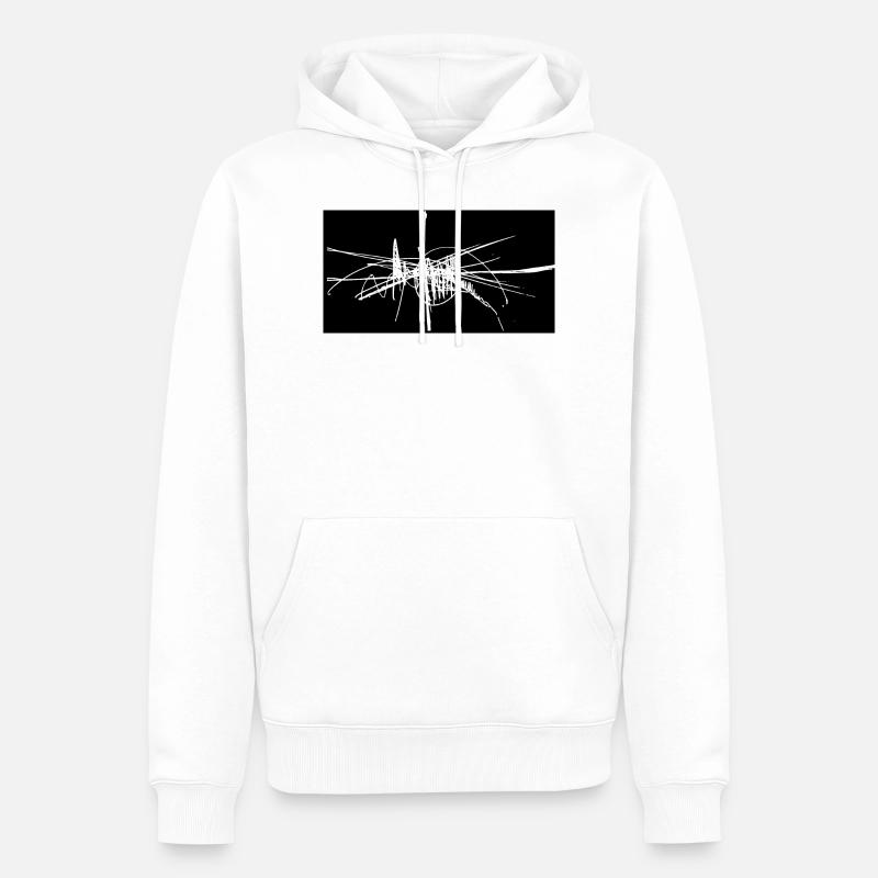 GRAPHEIN - Sweat à capuche Premium bio Homme - blanc