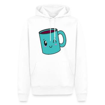 Sweet Kawaii Mulled Wine Cup Marché de Noël Vin chaud - Sweat à capuche Premium bio Homme - blanc - Devant - Nico (187cm)