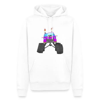Monstertruck - Männer Premium Bio Hoodie - Weiß - Vorne - Nico (187cm)