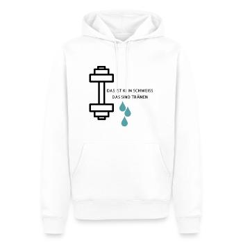 Schweiss und Tränen - Männer Premium Bio Hoodie - Weiß - Vorne - Nico (187cm)