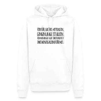 Babysprüche - Männer Premium Bio Hoodie - Weiß - Vorne - Nico (187cm)