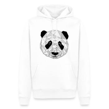 Panda graphique - Sweat à capuche Premium bio Homme - blanc - Devant - Nico (187cm)
