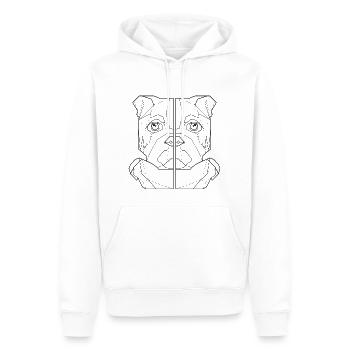 chien ami de chien amant, chien, chemise - Sweat à capuche Premium bio Homme - blanc - Devant - Nico (187cm)