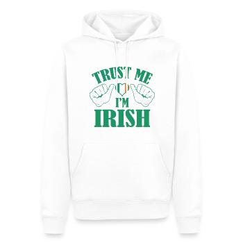 Trust Me Ich bin Ire - Männer Premium Bio Hoodie - Weiß - Vorne - Nico (187cm)