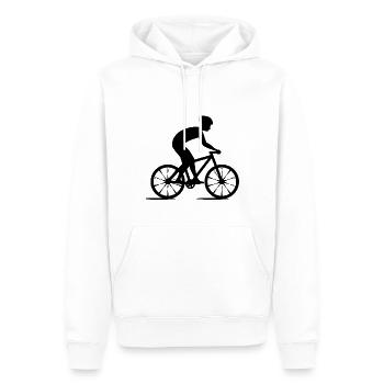 bicycle mountain bike cyclist mountain bike - Men’s Premium Organic Hoodie - white - Front - Nico (187cm)