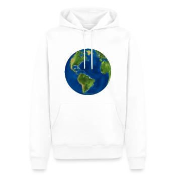 globe - Sweat à capuche Premium bio Homme - blanc - Devant - Nico (187cm)
