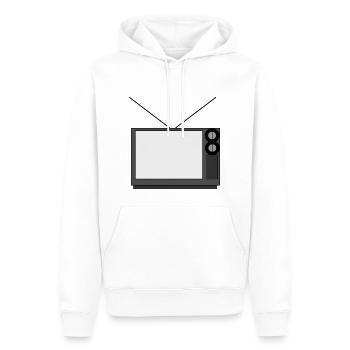 monitor television fernseher tv flatscreen compute - Männer Premium Bio Hoodie - Weiß - Vorne - Nico (187cm)