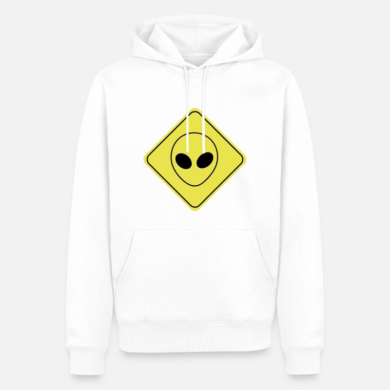 Alien Zeichen - Männer Premium Bio Hoodie - Weiß