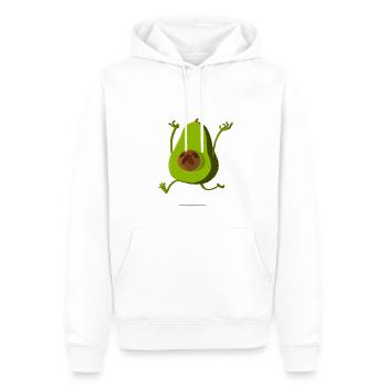 Avocat en cours d'exécution - Sweat à capuche Premium bio Homme - blanc - Devant - Nico (187cm)