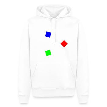 Abstrakte Kunst - Farbenvolles Rechteck Design - Männer Premium Bio Hoodie - Weiß - Vorne - Nico (187cm)