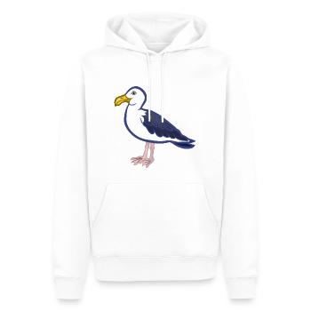 gull - Men’s Premium Organic Hoodie - white - Front - Nico (187cm)