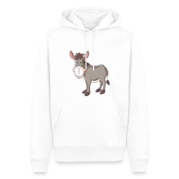 ass - Men’s Premium Organic Hoodie - white - Front - Nico (187cm)