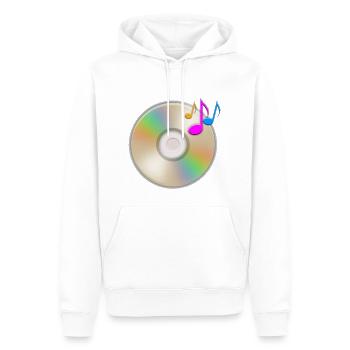 Musique CD musique en suspension - Sweat à capuche Premium bio Homme - blanc - Devant - Nico (187cm)