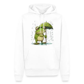 Vertrauensvorschuss - Männer Premium Bio Hoodie - Weiß - Vorne - Nico (187cm)