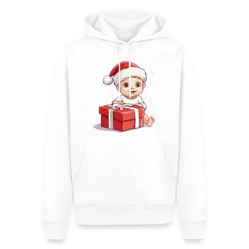 Weihnachten Baby Kind Süß Niedlich Lustig Geschenk - Männer Premium Bio Hoodie - Weiß - Vorne - Nico (187cm)