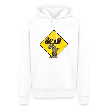 Vorsicht Elch Moose - Männer Premium Bio Hoodie - Weiß - Vorne - Nico (187cm)