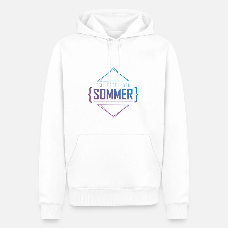 Ich feier den Sommer - Männer Premium Bio Hoodie - Weiß