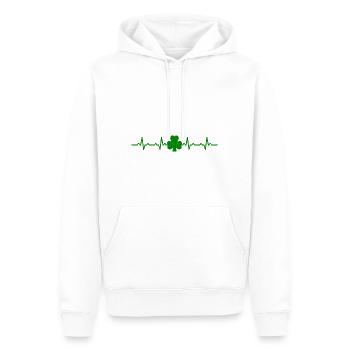 Irlande a battu Shamrock bonheur cadeau irlandais - Sweat à capuche Premium bio Homme - blanc - Devant - Nico (187cm)