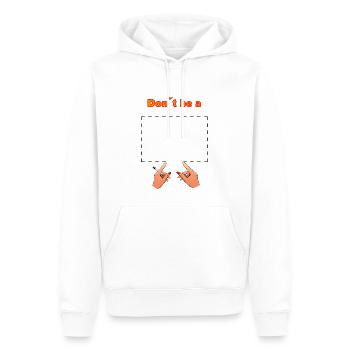 Don´t be a square! Pulp Fiction - movie quote - Männer Premium Bio Hoodie - Weiß - Vorne - Nico (187cm)