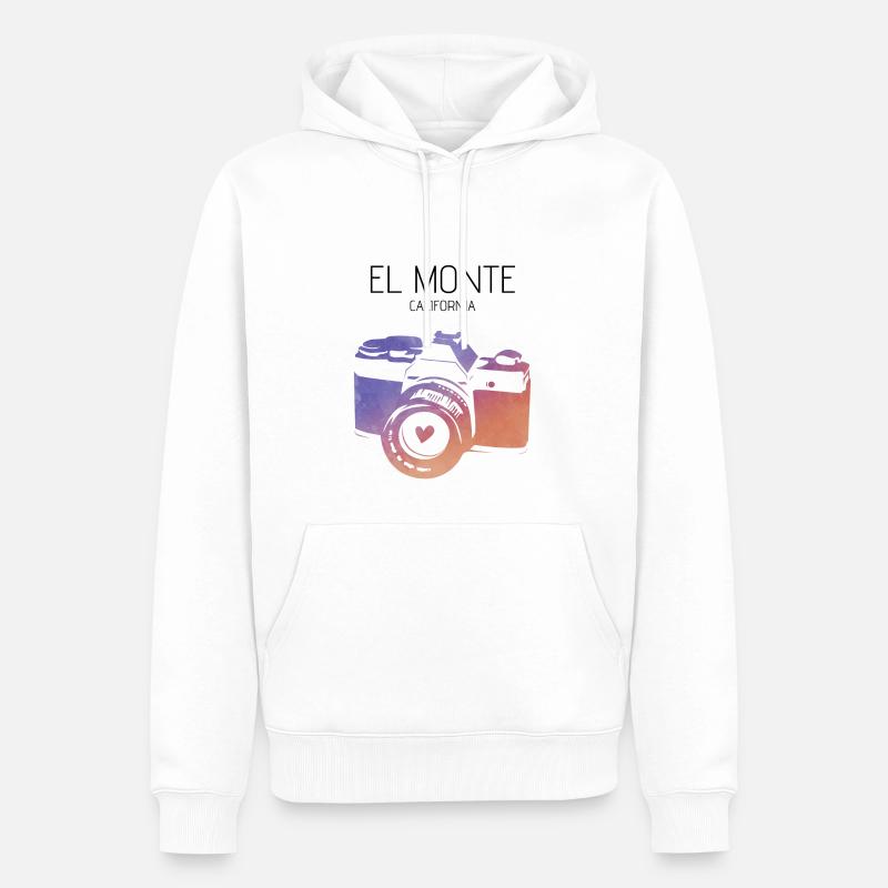 Caméra El Monte California - Sweat à capuche Premium bio Homme - blanc