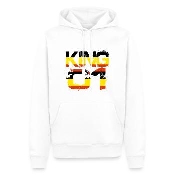 Geschenk King 01 Land Partner Uganda - Männer Premium Bio Hoodie - Weiß - Vorne - Nico (187cm)